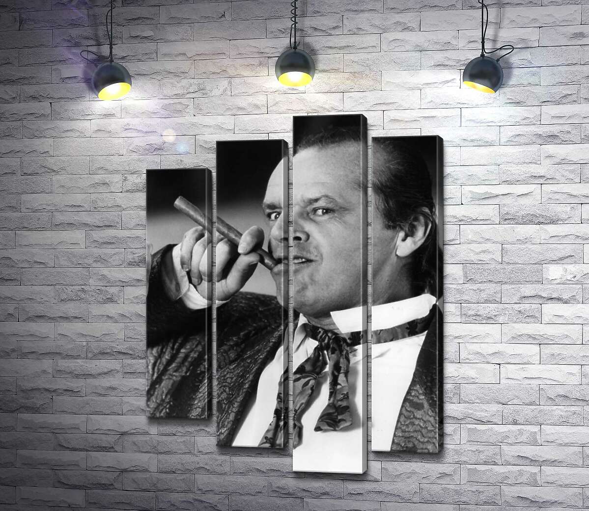 

Модульная картина ArtPoster Актер Джек Николсон (Jack Nicholson) позирует с сигарой на черно-белом снимке 100x141 см Модуль №21