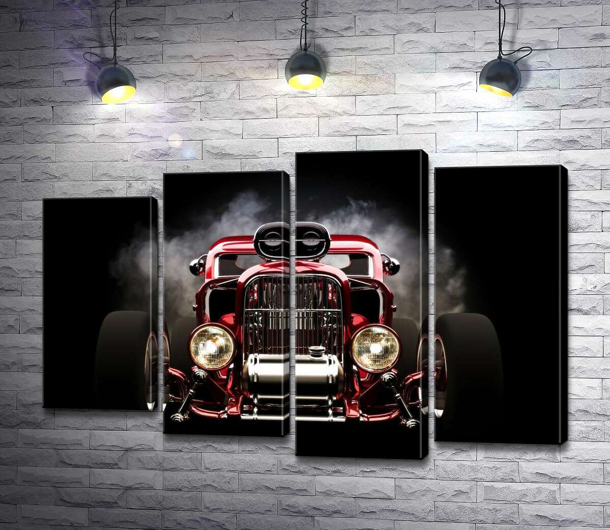 

Модульная картина ArtPoster Багровый бампер автомобиля Хот-род (Hot rod) 100x69 см Модуль №21