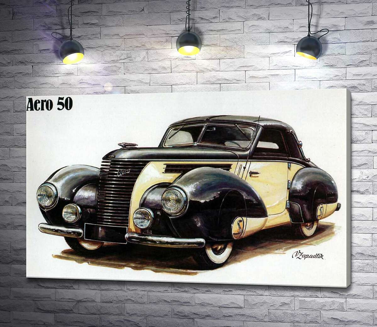 

Картина ArtPoster Черно-белый автомобиль Aero 50 100x63 см Модуль №1