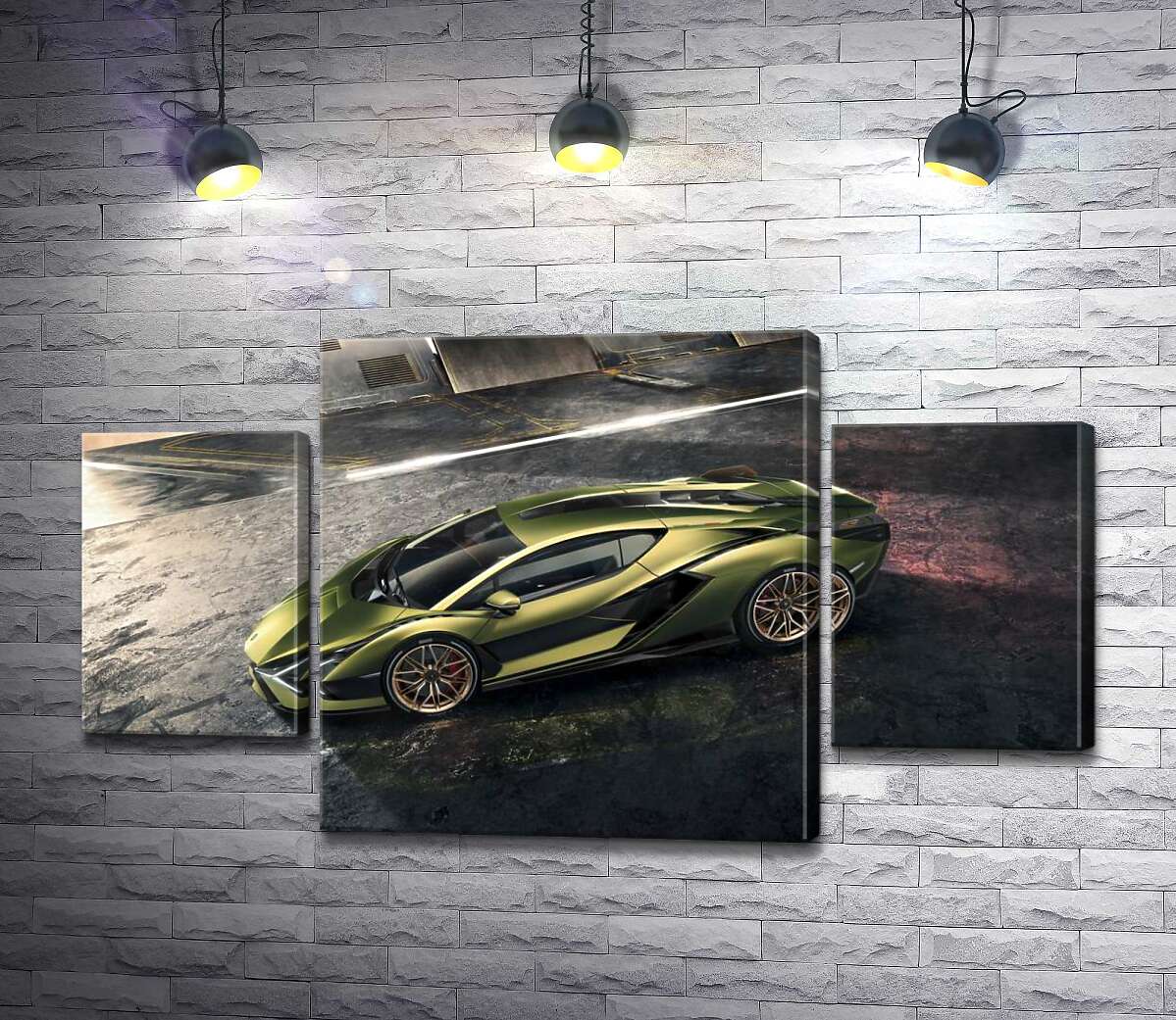 

Модульная картина ArtPoster Автомобиль супергибрид Ламборгини (Lamborghini Sian) 131x74 см Модуль №7