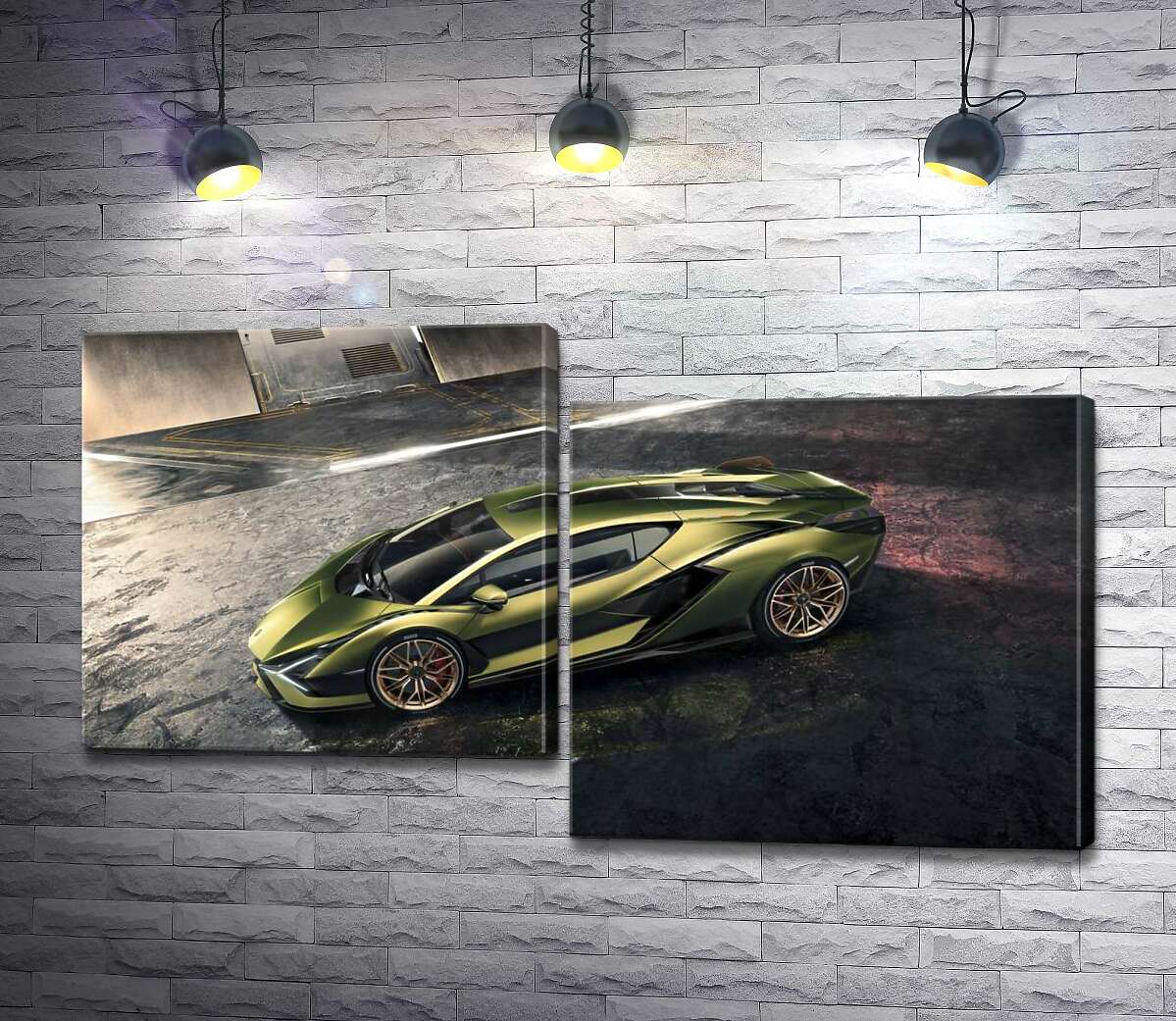 

Модульная картина ArtPoster Автомобиль супергибрид Ламборгини (Lamborghini Sian) 100x57 см Модуль №5