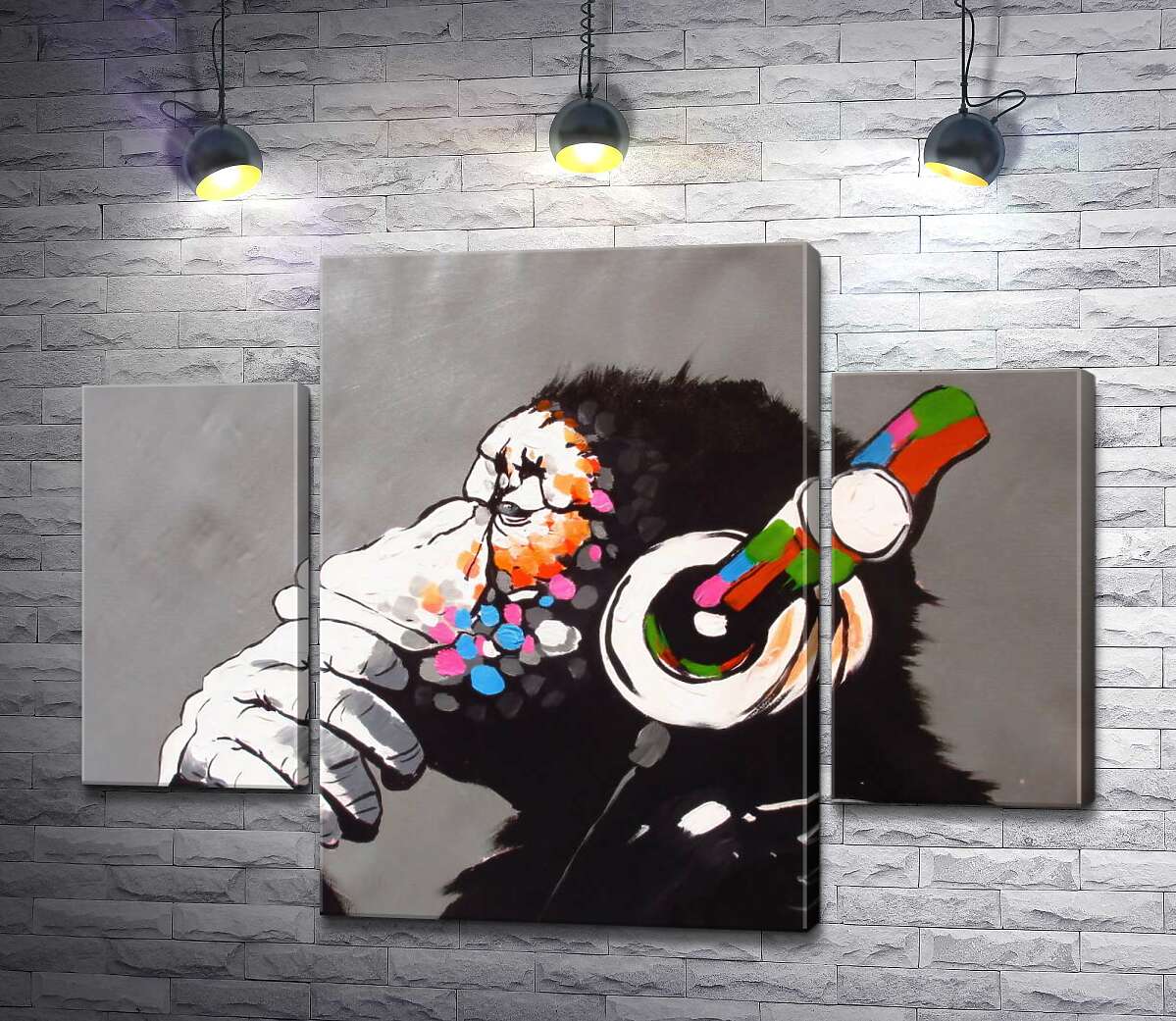 

Модульная картина ArtPoster DJ Обезьяна (DJ Monkey) – Бэнкси 131x99 см Модуль №7