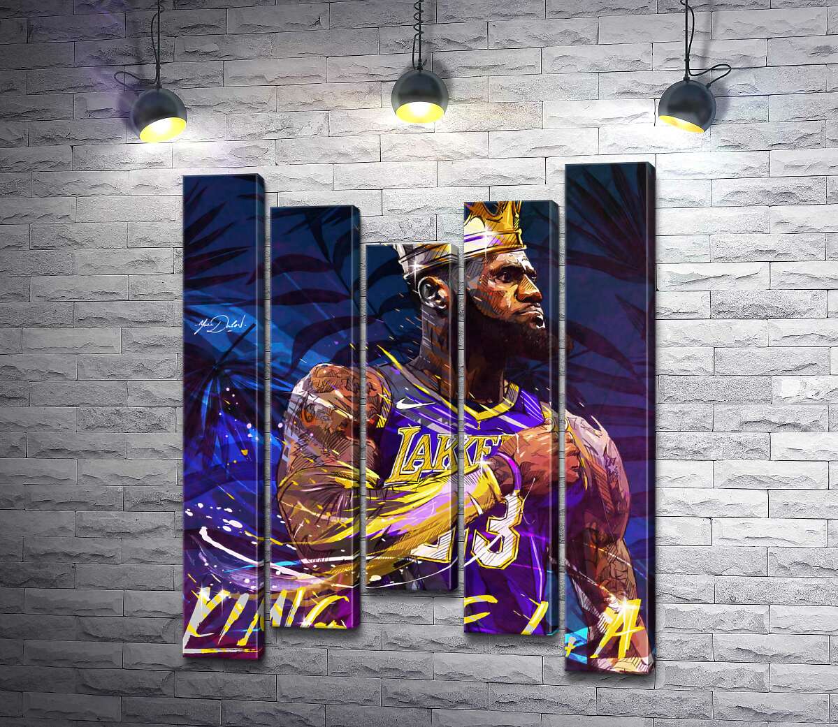 

Модульная картина ArtPoster Баскетболист Леброн Джеймс (LeBron James) - король Лос-Анджелеса 100x125 см Модуль №28