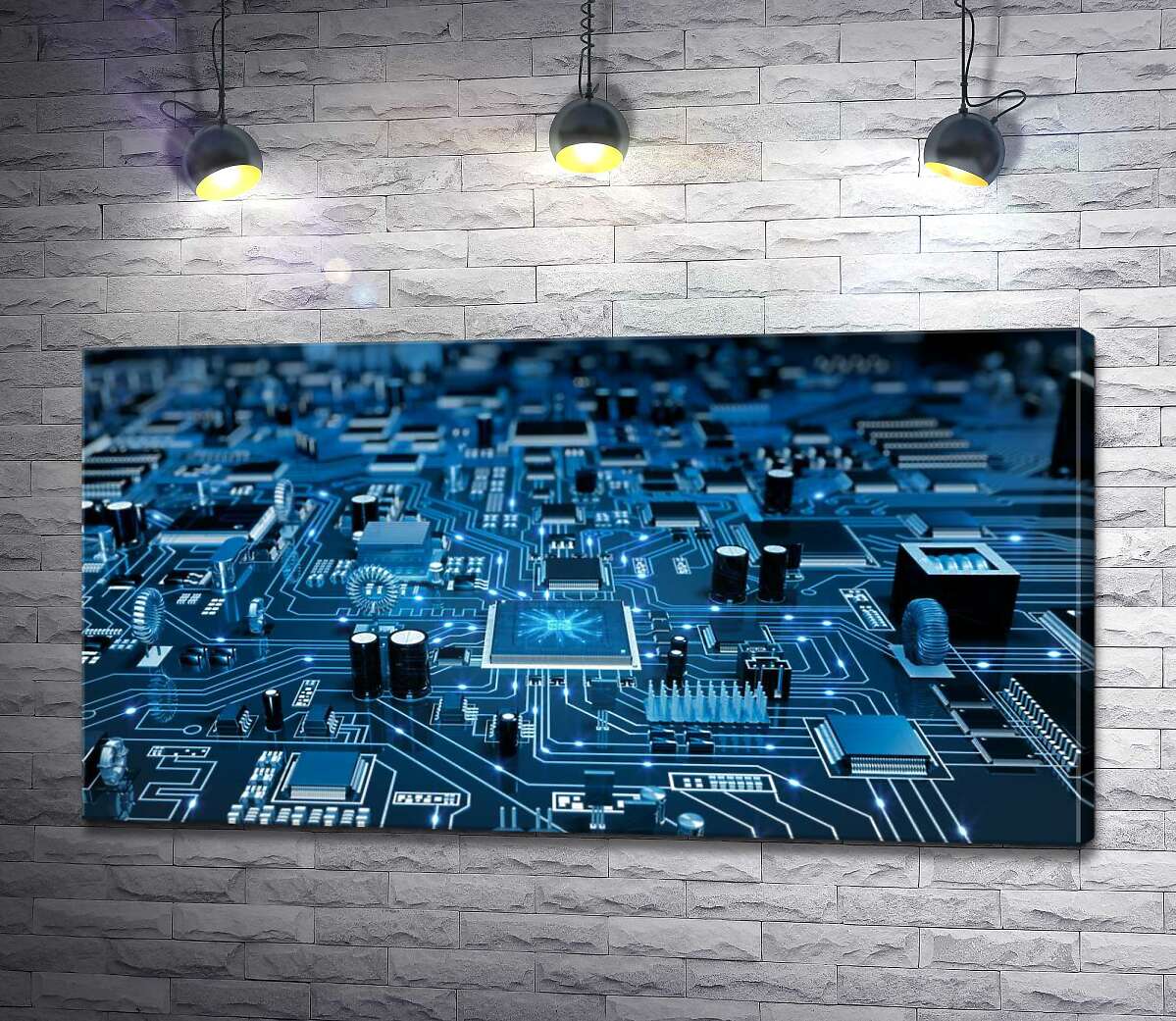 

Картина ArtPoster Элементы печатной платы 100x53 см Модуль №1