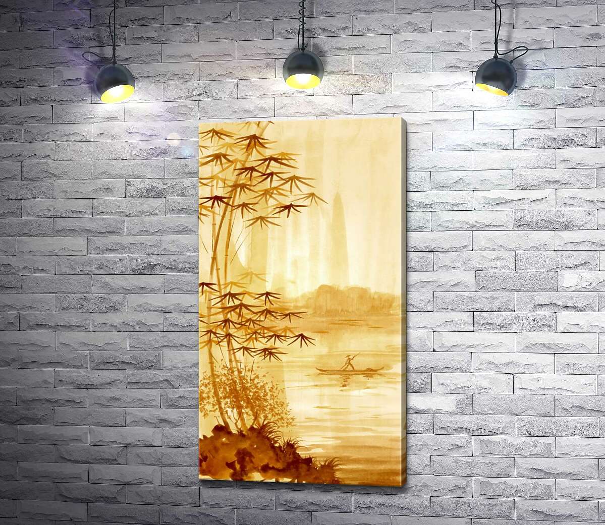 

Картина ArtPoster Стройный бамбук растет на берегу реки 100x184 см Модуль №1