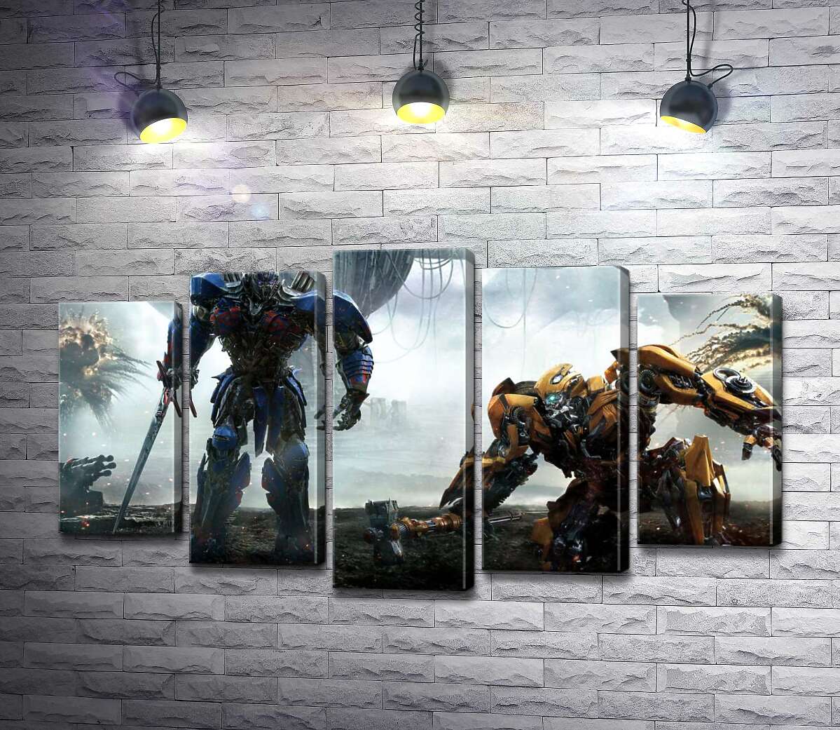 

Модульная картина ArtPoster Автоботы Оптимус Прайм (Optimus Prime) и Бамблби – герои фильма "Трансформеры" 130x74 см Модуль №26