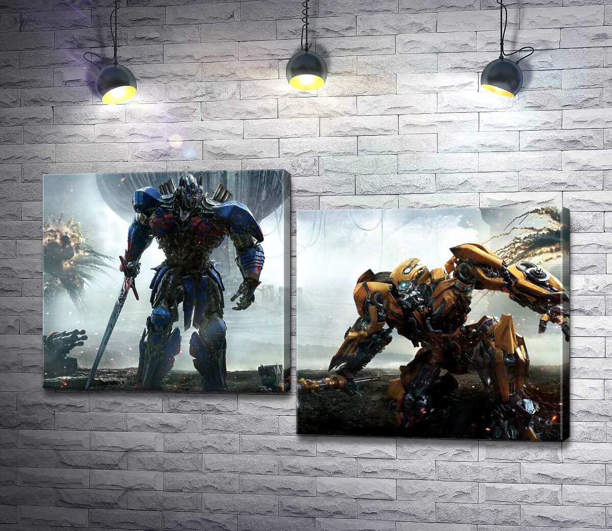 

Модульная картина ArtPoster Автоботы Оптимус Прайм (Optimus Prime) и Бамблби – герои фильма "Трансформеры" 100x57 см Модуль №5