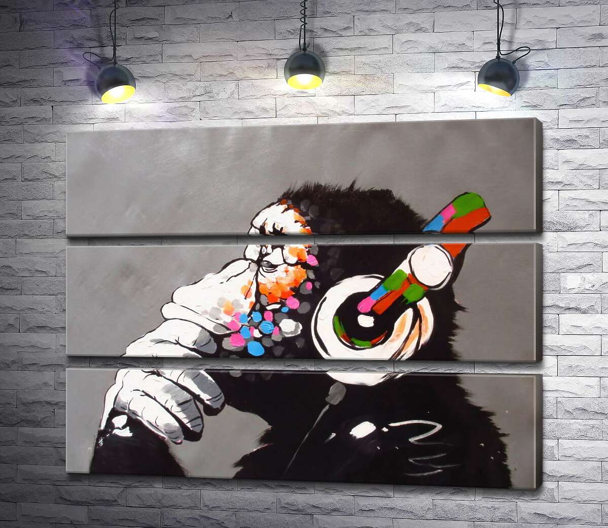 

Модульная картина ArtPoster DJ Обезьяна (DJ Monkey) – Бэнкси 130x99 см Модуль №13