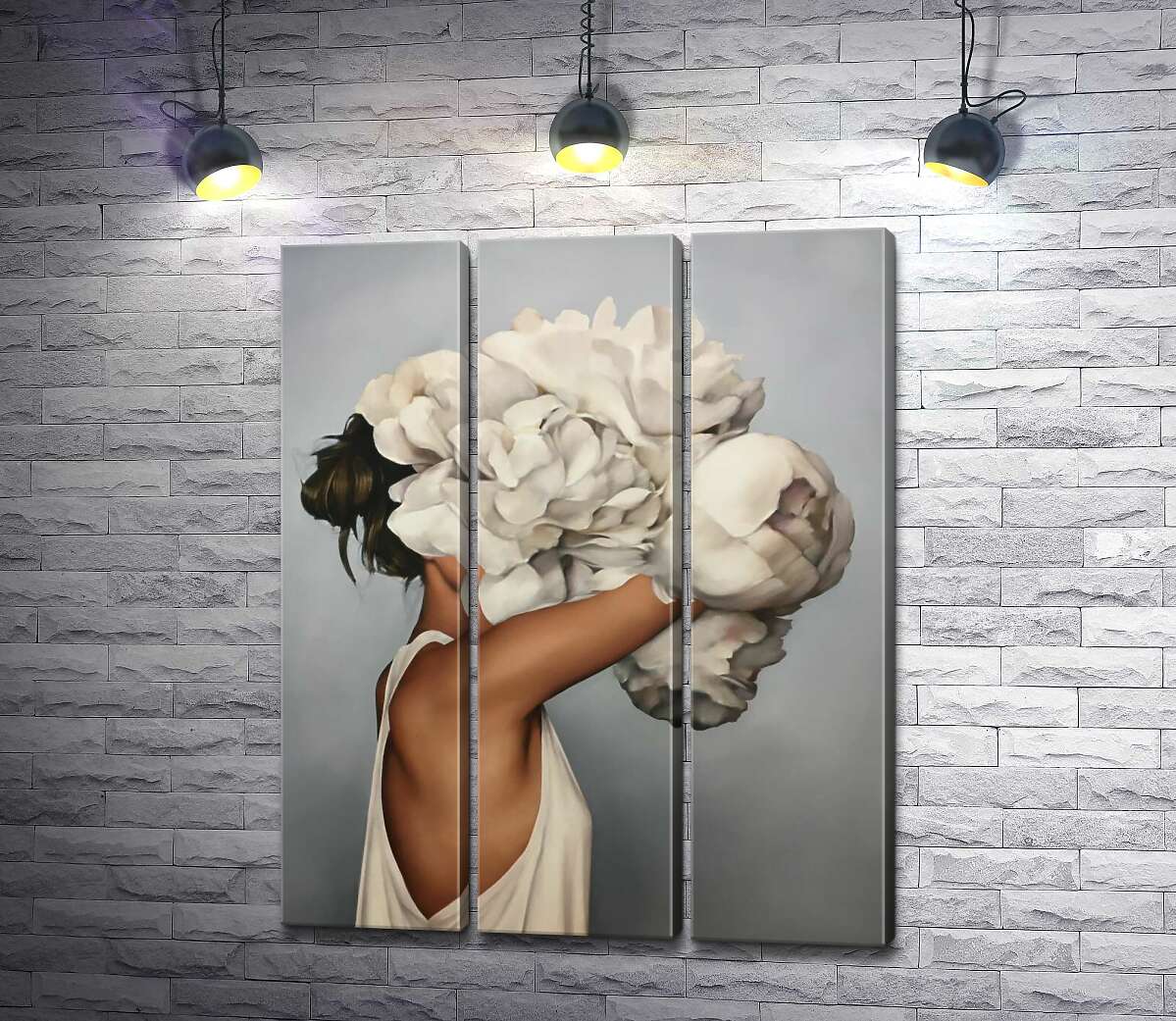 

Модульная картина ArtPoster Девушка с букетом пионов - Эми Джадд (Amy Judd) 102x128 см Модуль №11