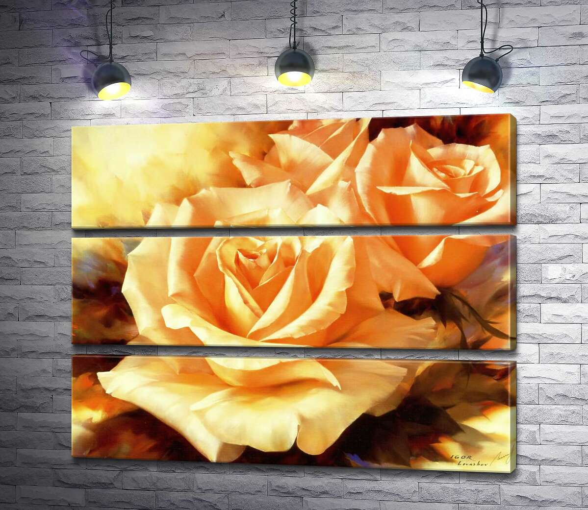 

Модульная картина ArtPoster Желтые розы - Игорь Левашов (Igor Levashov) 100x78 см Модуль №13