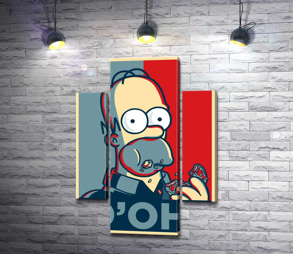 

Модульная картина ArtPoster Гомер Симпсон (Homer Simpson) объедается донатами 80x114 см Модуль №7