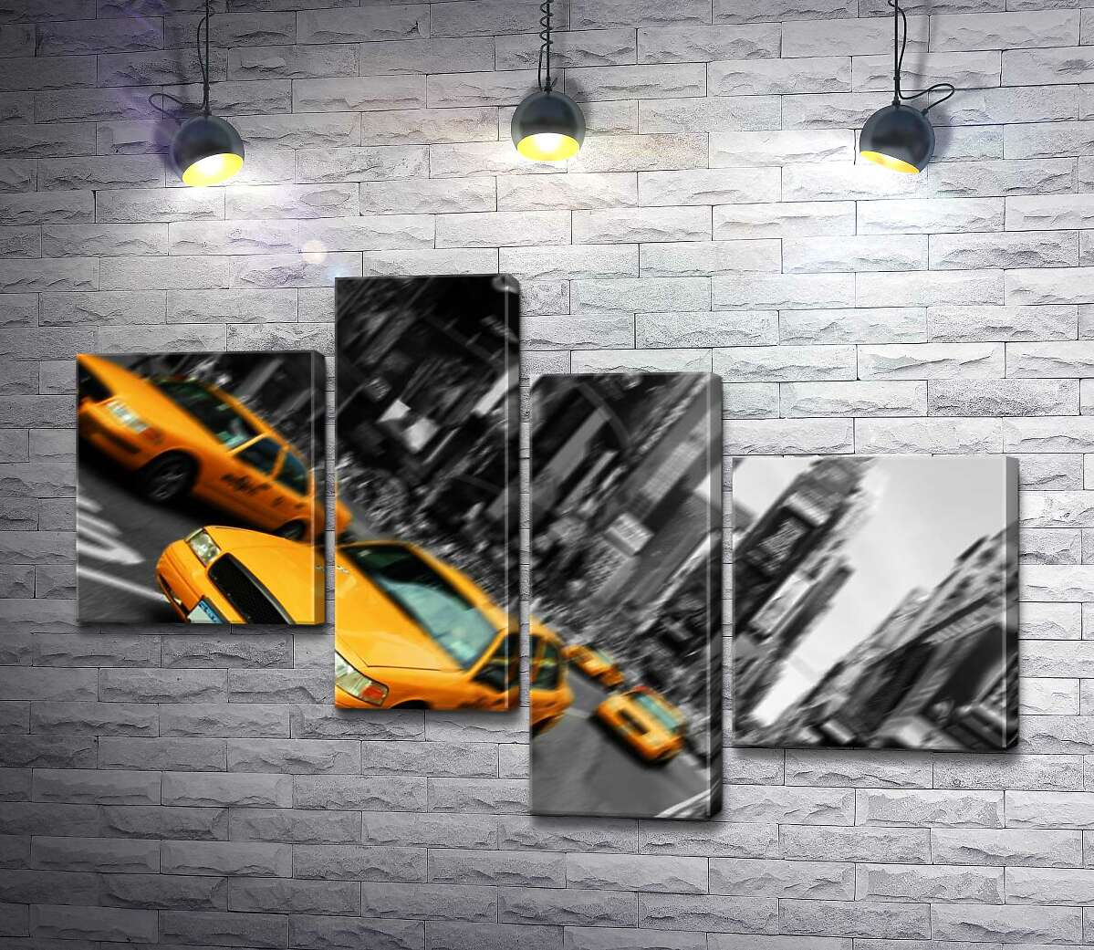

Модульная картина ArtPoster Желтые такси заполнили улицы Нью-Йорка 130x87 см Модуль №20