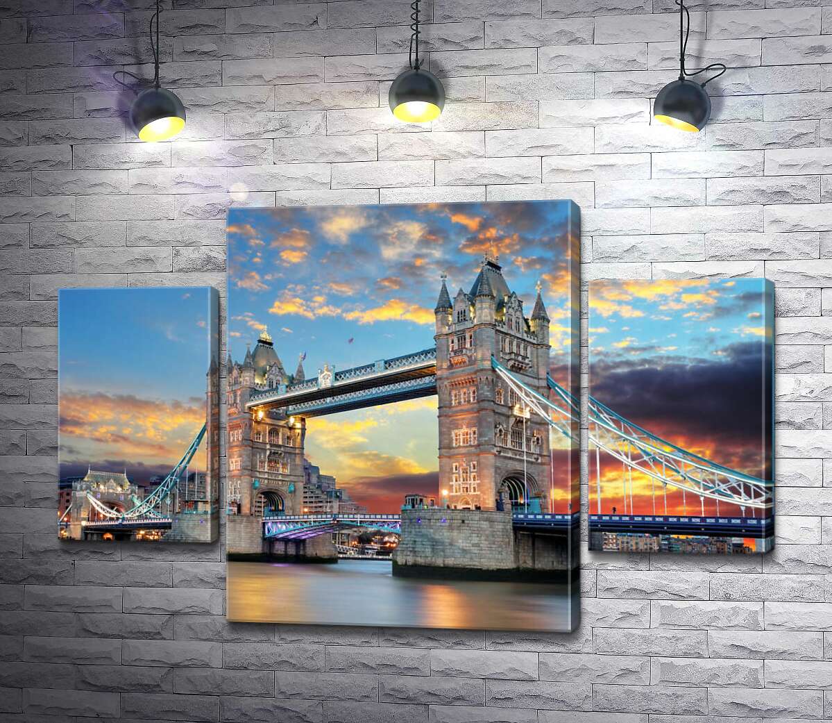 

Модульная картина ArtPoster Готические башни Тауэрского моста (Tower Bridge) 131x89 см Модуль №7