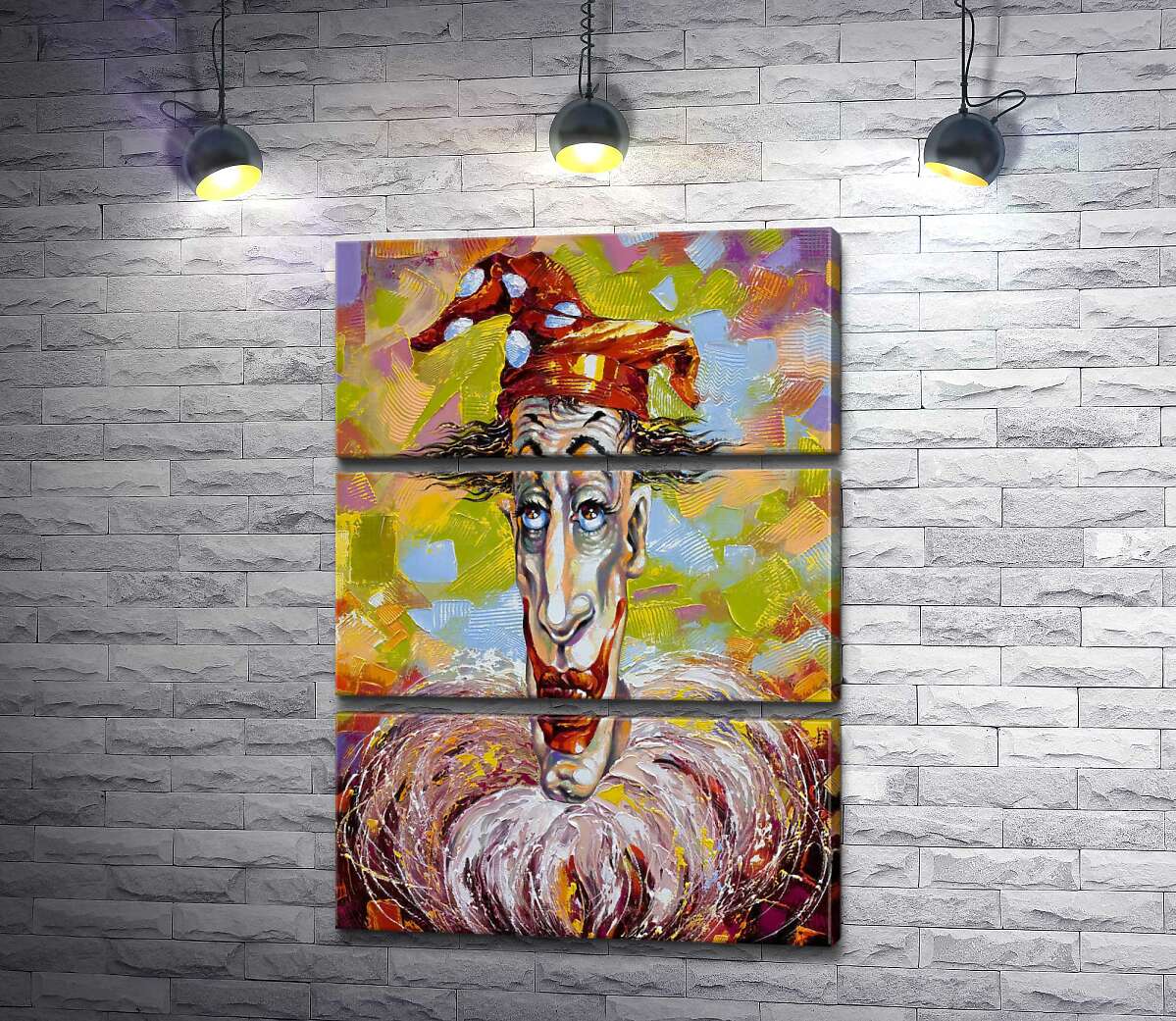 

Модульная картина ArtPoster Грустные глаза клоуна 130x183 см Модуль №13