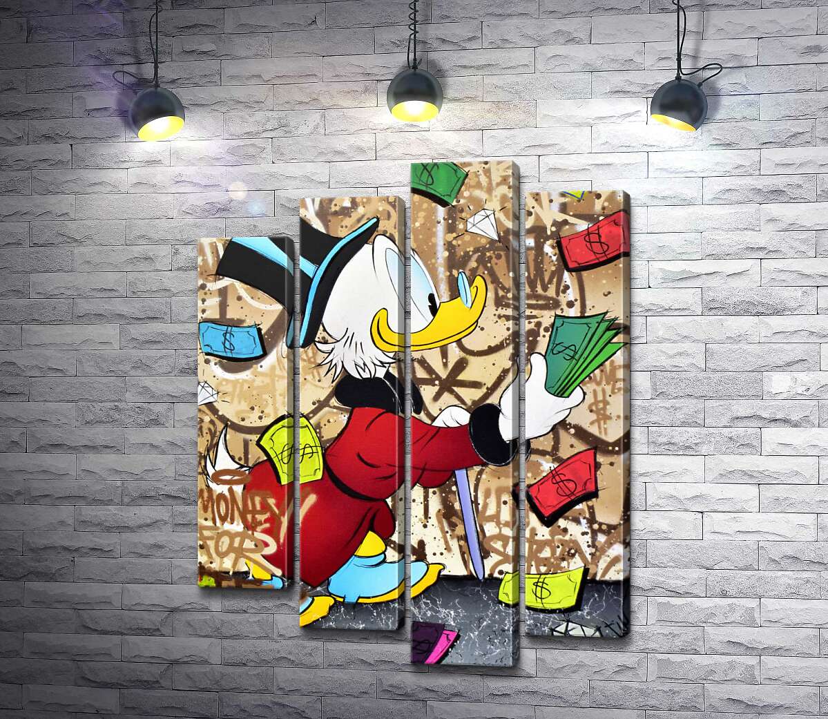 

Модульная картина ArtPoster Деньги на жизнь: Скрудж МакДак (Scrooge McDuck) 100x136 см Модуль №21