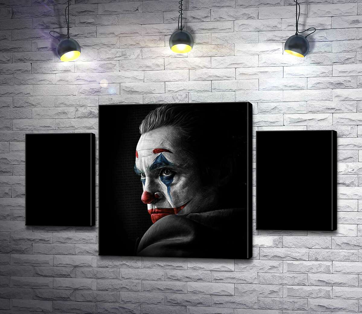 

Модульная картина ArtPoster Грустный взгляд Джокера из тени 80x45 см Модуль №7