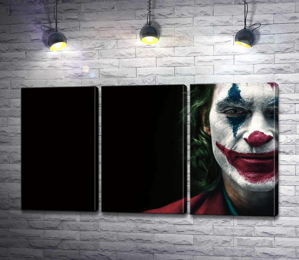 

Модульная картина ArtPoster Джокер накрашен слоями грима 132x73 см Модуль №11