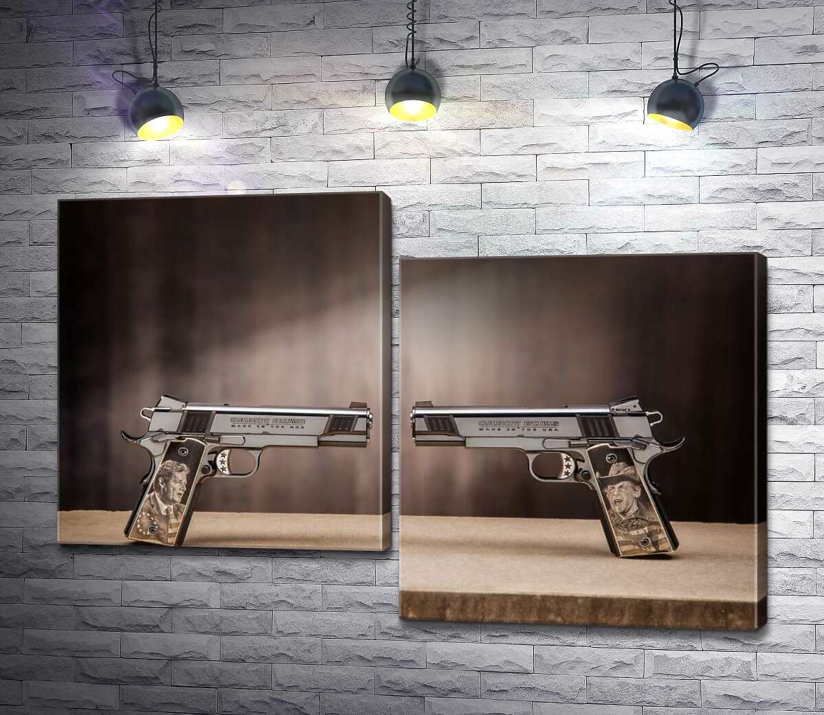 

Модульная картина ArtPoster Дуэль пистолетов: самозарядные американские M1911 130x88 см Модуль №5