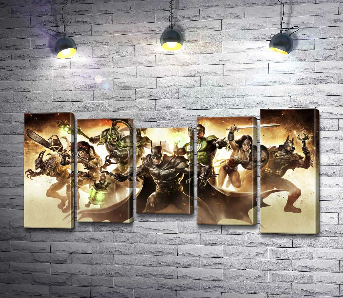 

Модульная картина ArtPoster Герои комиксов DC вступают в бой 130x65 см Модуль №28