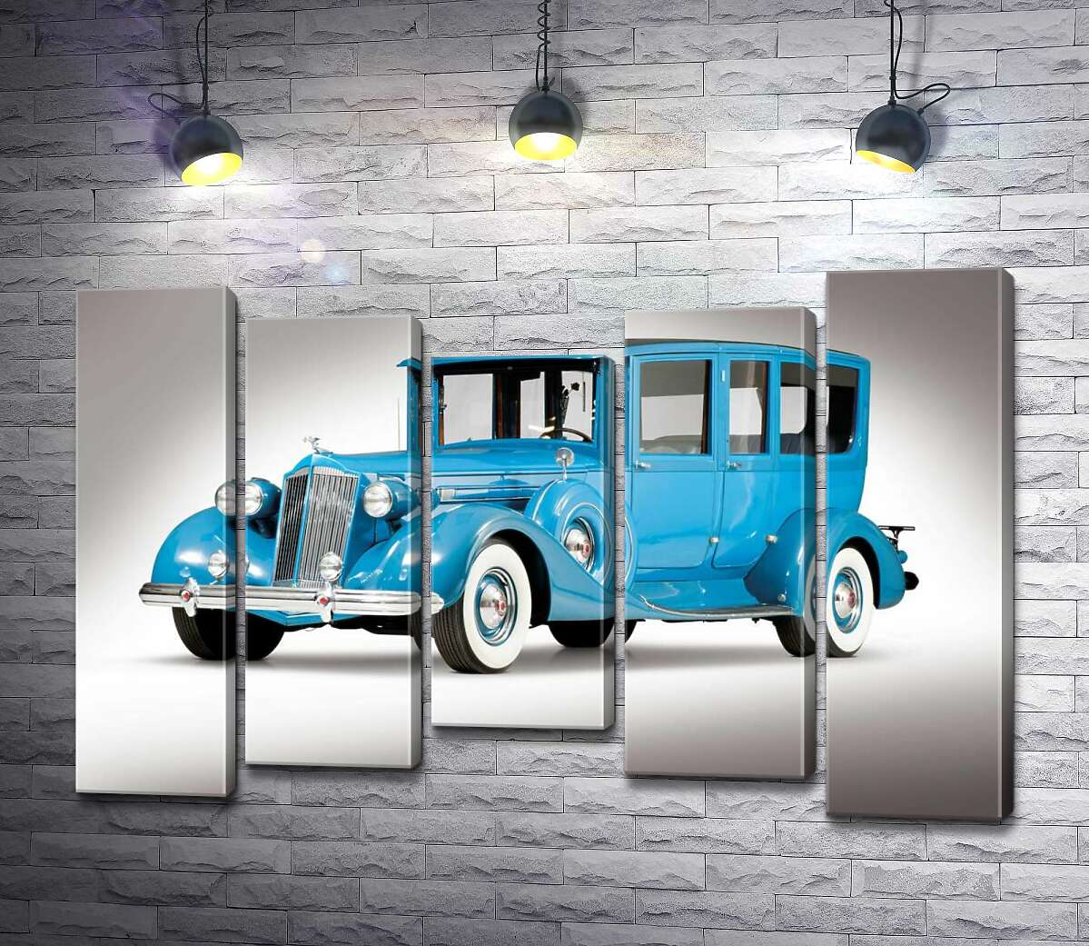 

Модульная картина ArtPoster Голубой лимузин 1937 американской компании Packard 130x87 см Модуль №28