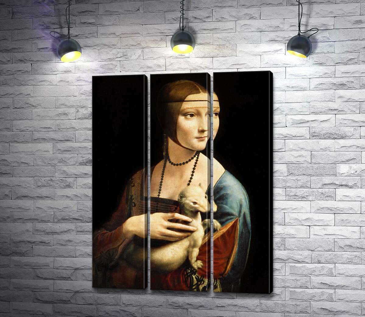 

Модульная картина ArtPoster Дама с горностаем (Dama con l'ermellino) - Леонардо да Винчи (Leonardo da Vinci) 60x81 см Модуль №11