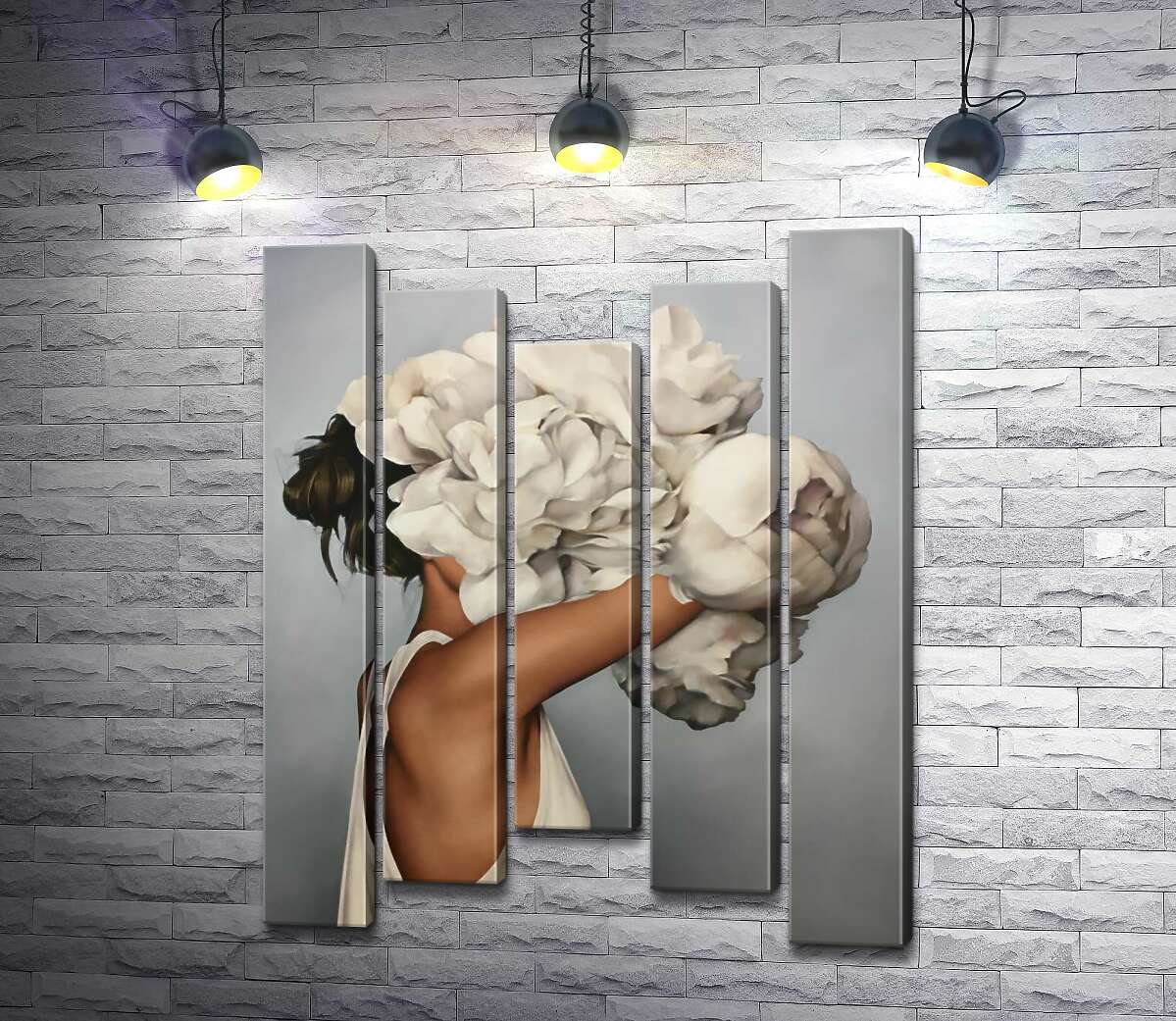 

Модульная картина ArtPoster Девушка с букетом пионов - Эми Джадд (Amy Judd) 100x130 см Модуль №28