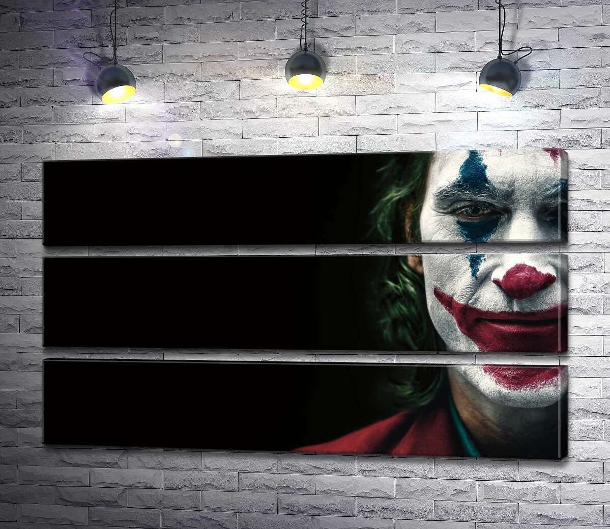 

Модульная картина ArtPoster Джокер накрашен слоями грима 130x75 см Модуль №13