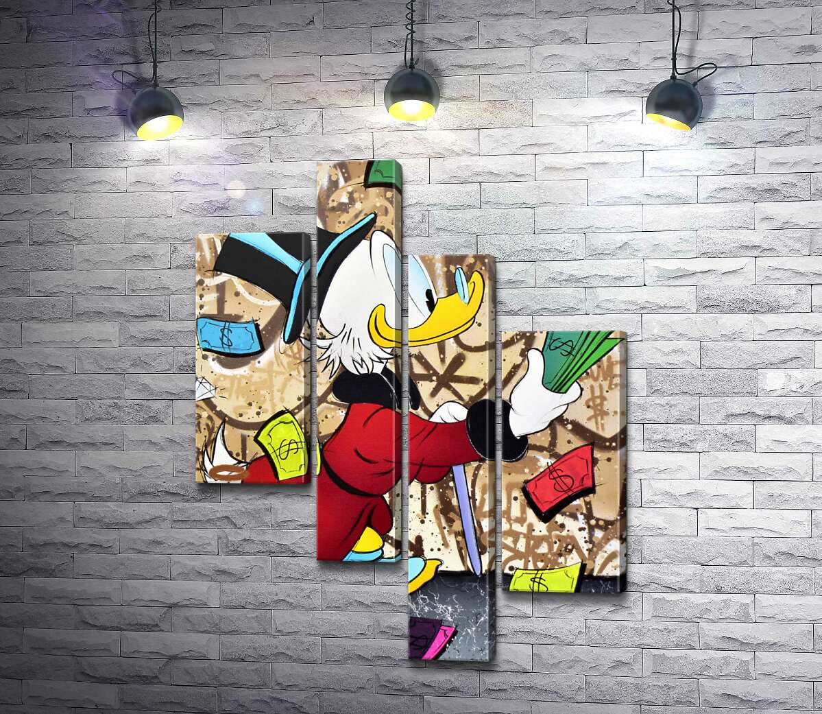 

Модульная картина ArtPoster Деньги на жизнь: Скрудж МакДак (Scrooge McDuck) 100x135 см Модуль №20