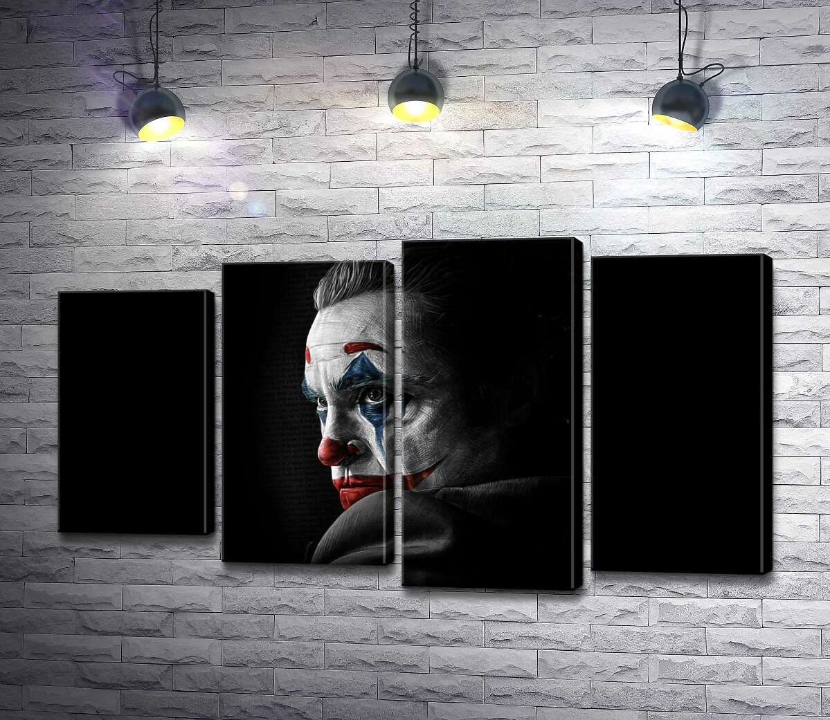 

Модульная картина ArtPoster Грустный взгляд Джокера из тени 80x47 см Модуль №21