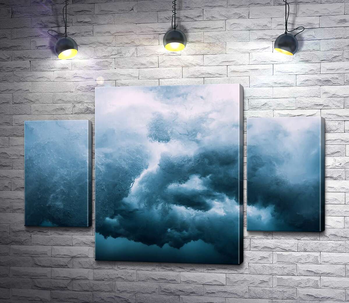 

Модульная картина ArtPoster Градиент синего в грозовых облаках 100x69 см Модуль №7