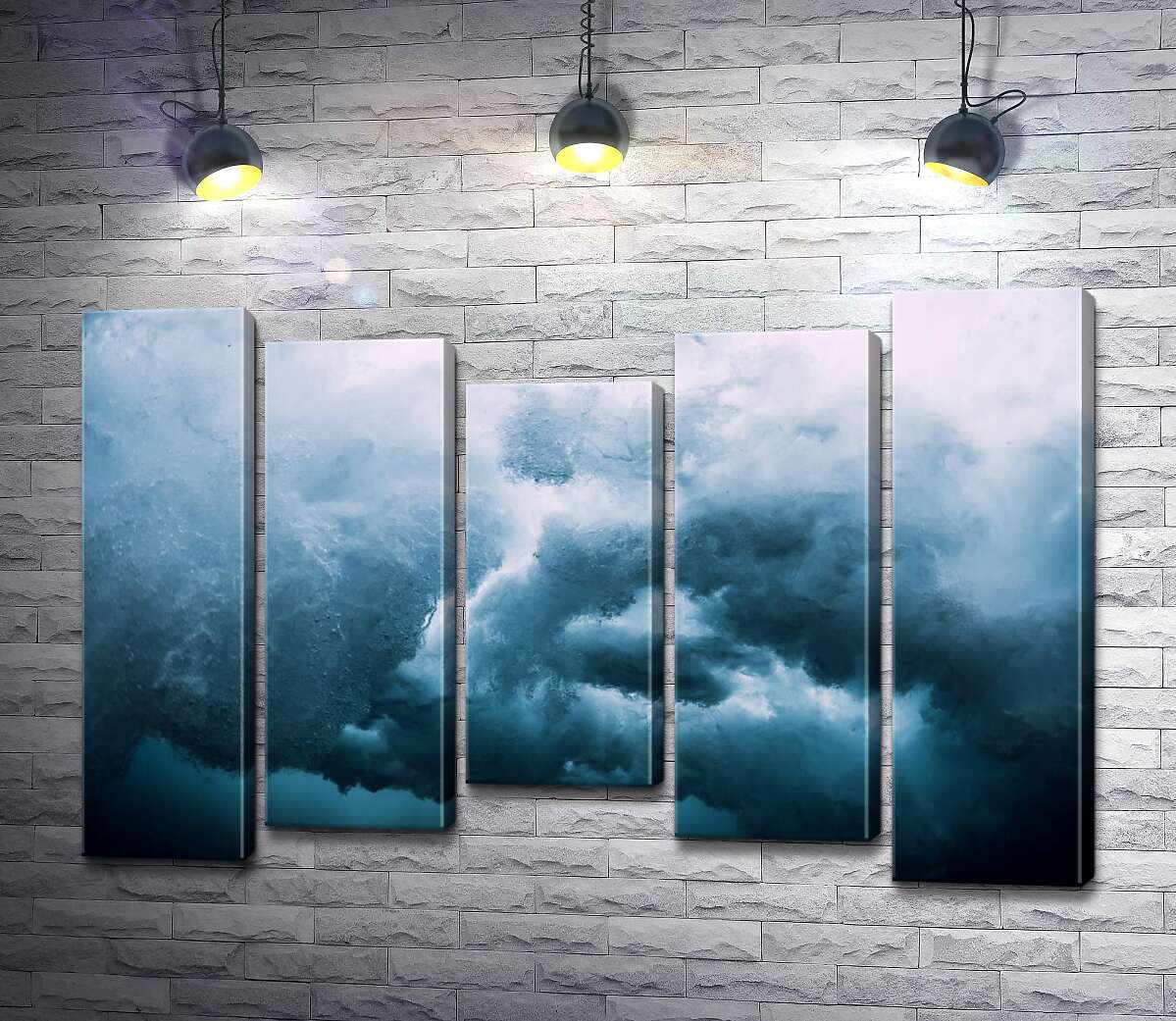 

Модульная картина ArtPoster Градиент синего в грозовых облаках 130x88 см Модуль №28