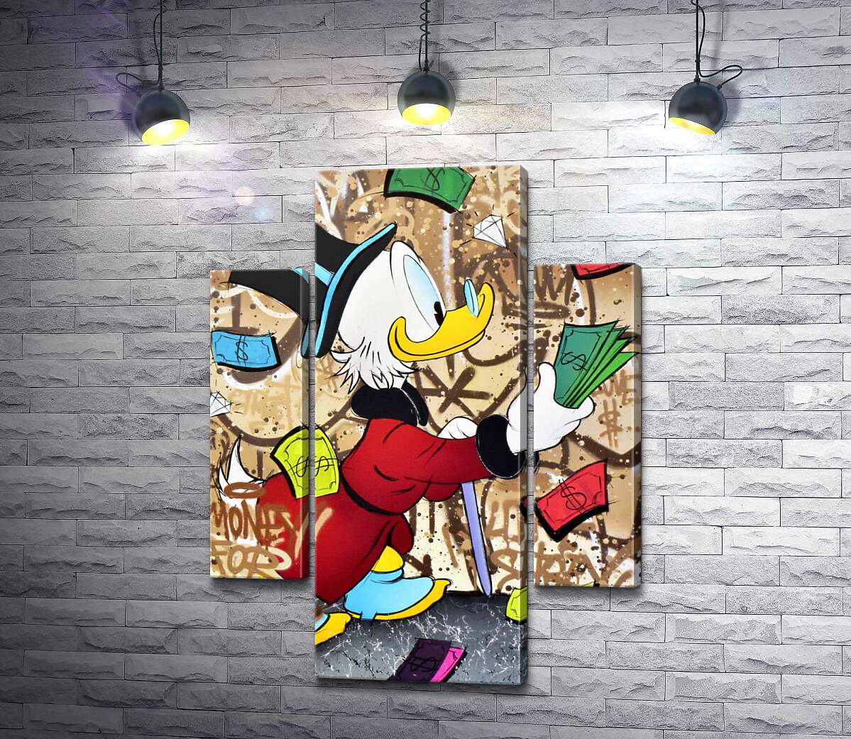 

Модульная картина ArtPoster Деньги на жизнь: Скрудж МакДак (Scrooge McDuck) 100x135 см Модуль №7