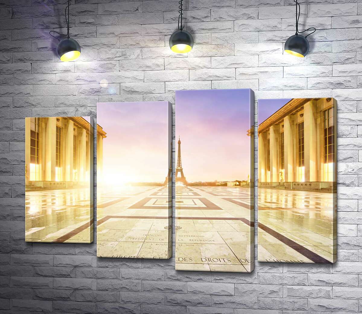 

Модульная картина ArtPoster Дворец Шайо в солнечном блеске с видом на Эйфелеву башню 132x89 см Модуль №21