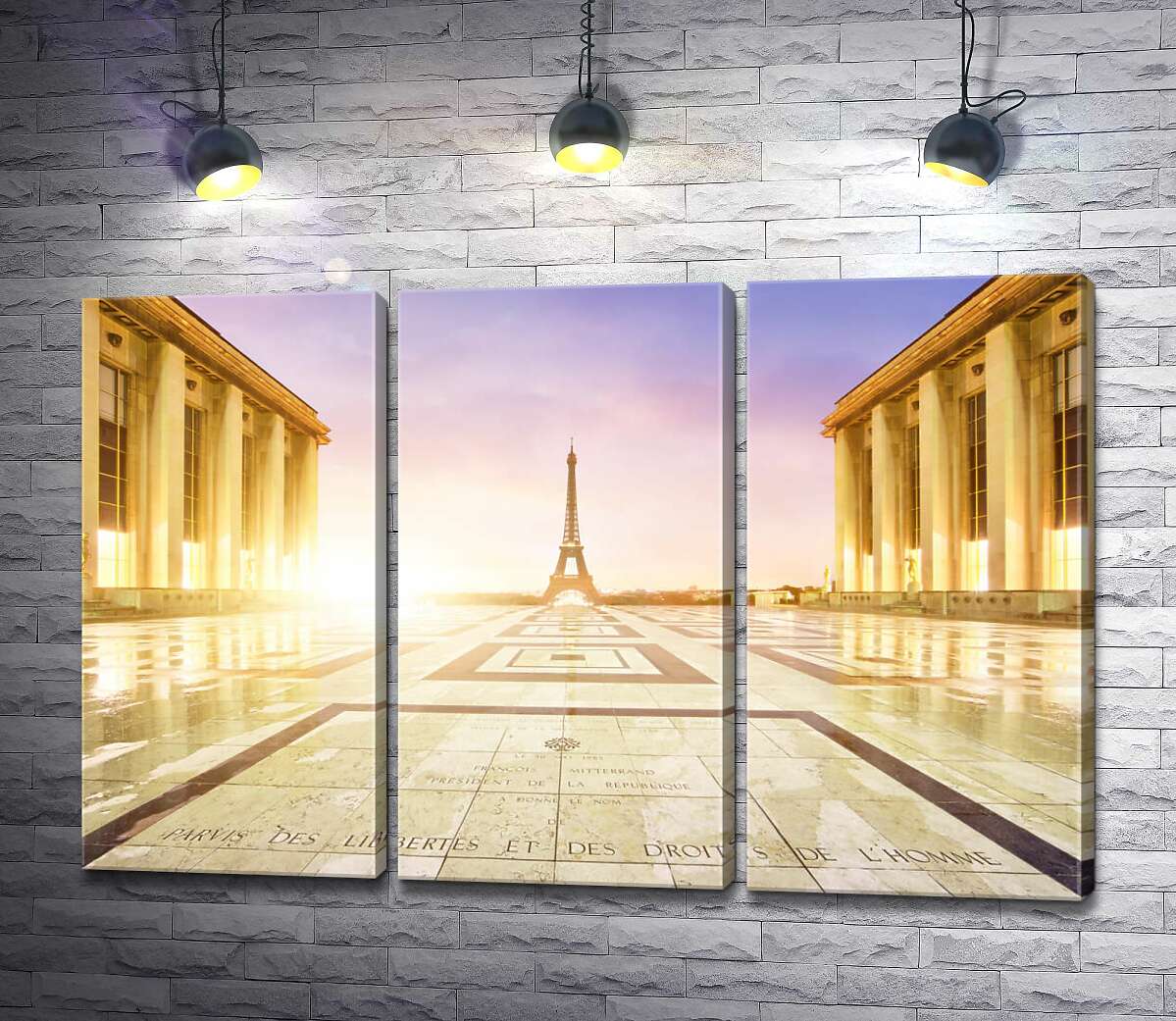 

Модульная картина ArtPoster Дворец Шайо в солнечном блеске с видом на Эйфелеву башню 102x67 см Модуль №11