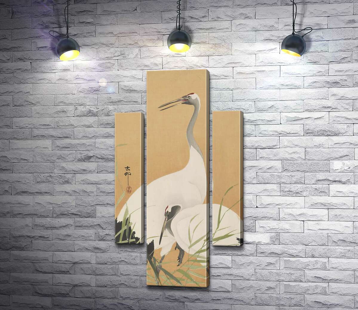 

Модульная картина ArtPoster Два журавля (Two Cranes) – Охара Косон (Ohara Koson) 80x155 см Модуль №7