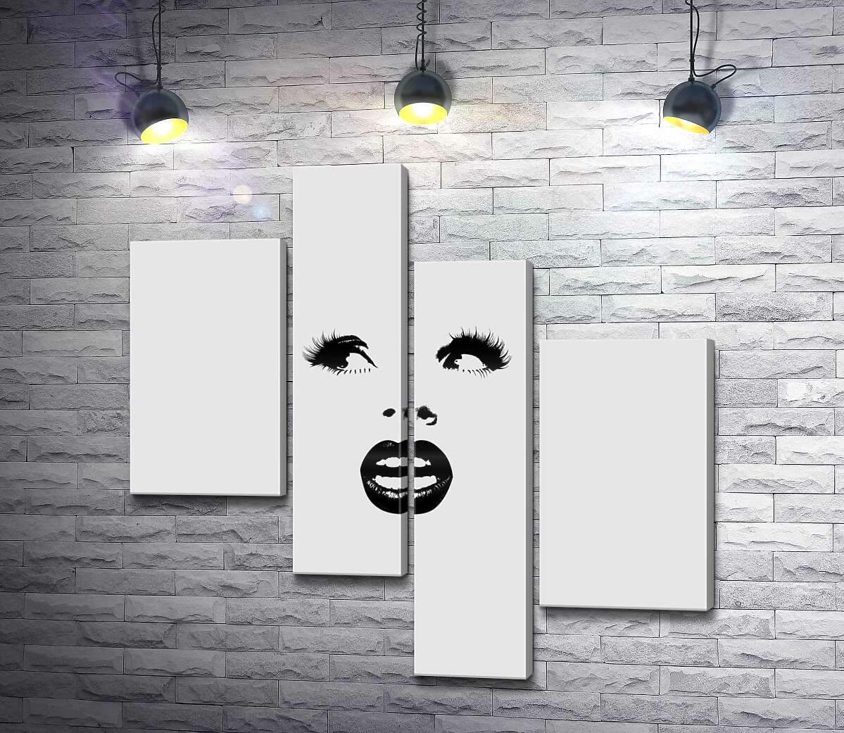 

Модульная картина ArtPoster Выражение удивленной девушки 100x100 см Модуль №20