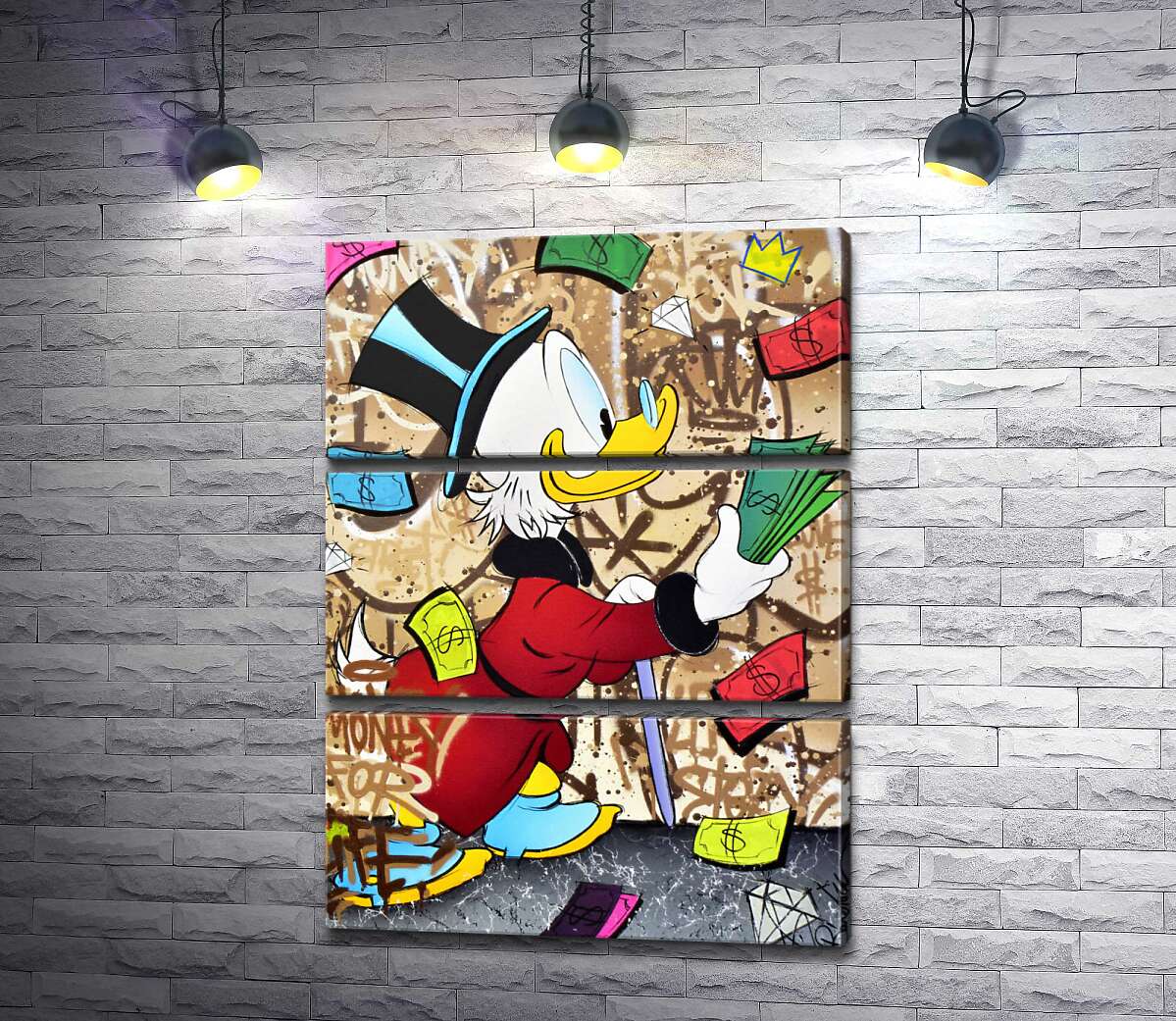 

Модульная картина ArtPoster Деньги на жизнь: Скрудж МакДак (Scrooge McDuck) 100x135 см Модуль №13
