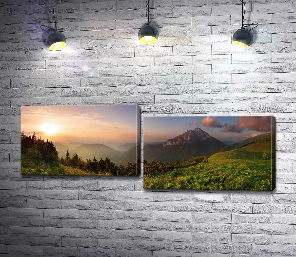 

Модульная картина ArtPoster Горная вершина купается в солнечном свете 130x50 см Модуль №5