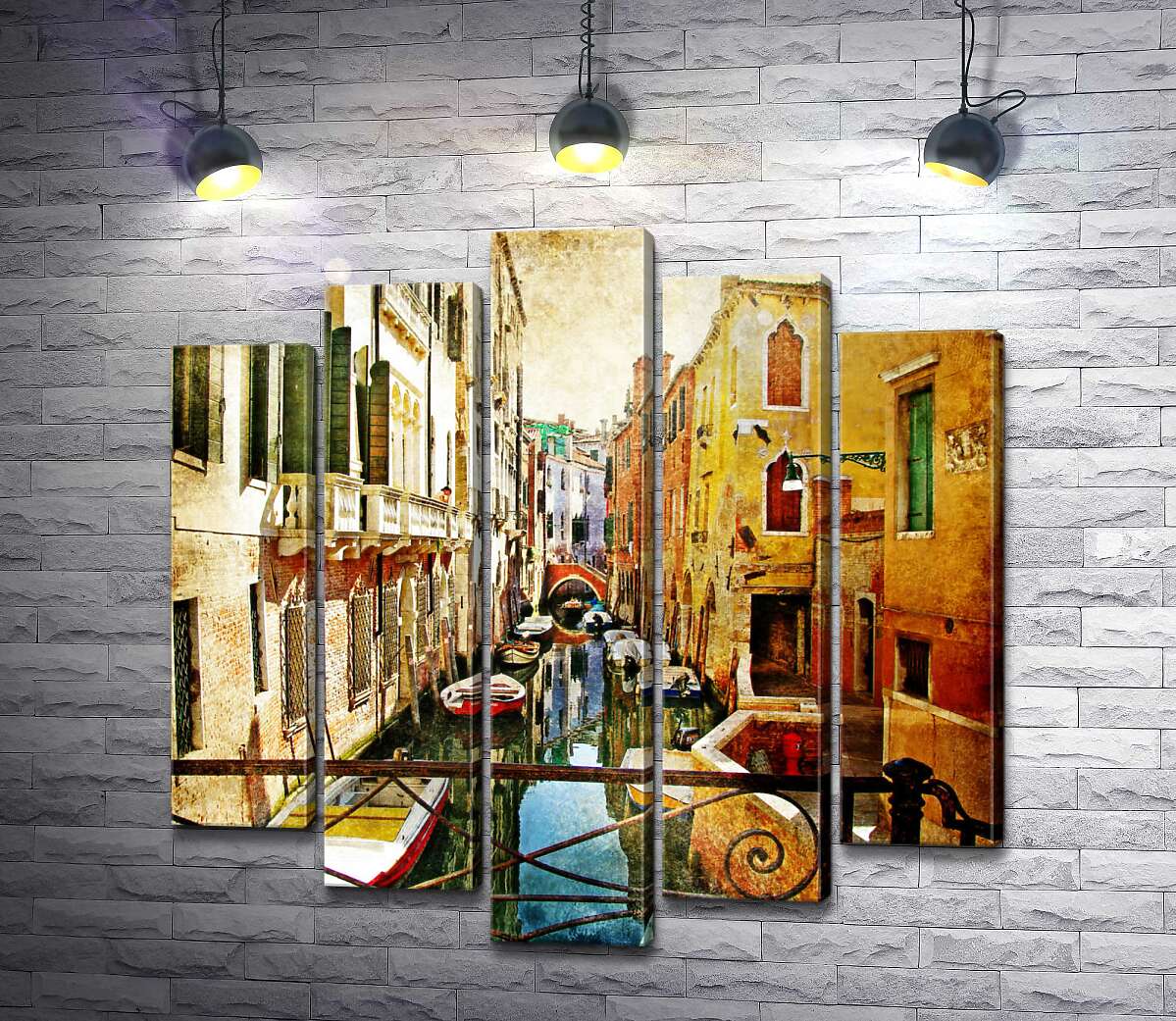 

Модульная картина ArtPoster Гармония тишины в маленьком канале 100x100 см Модуль №26