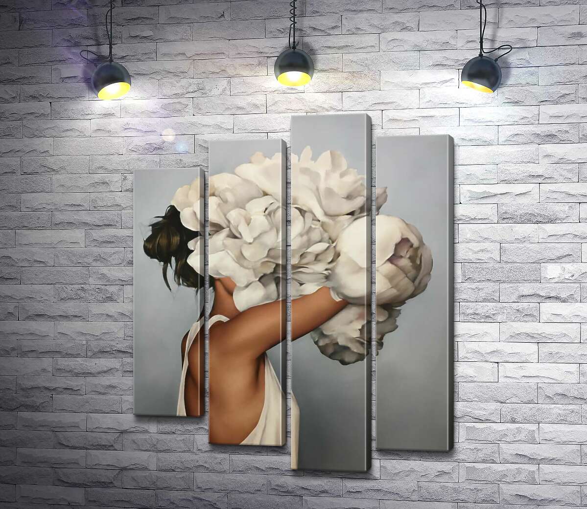 

Модульная картина ArtPoster Девушка с букетом пионов - Эми Джадд (Amy Judd) 132x168 см Модуль №21