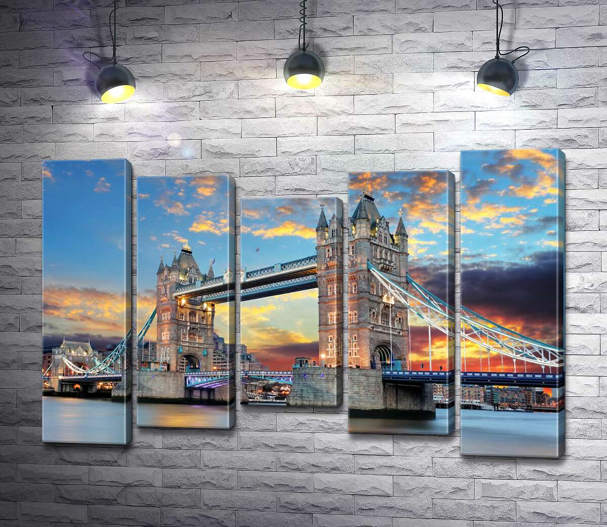 

Модульная картина ArtPoster Готические башни Тауэрского моста (Tower Bridge) 130x88 см Модуль №28