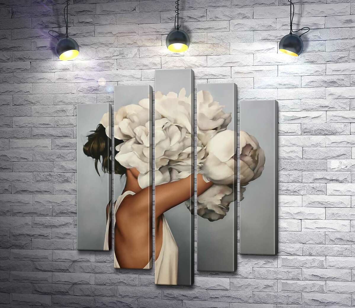 

Модульная картина ArtPoster Девушка с букетом пионов - Эми Джадд (Amy Judd) 130x168 см Модуль №26