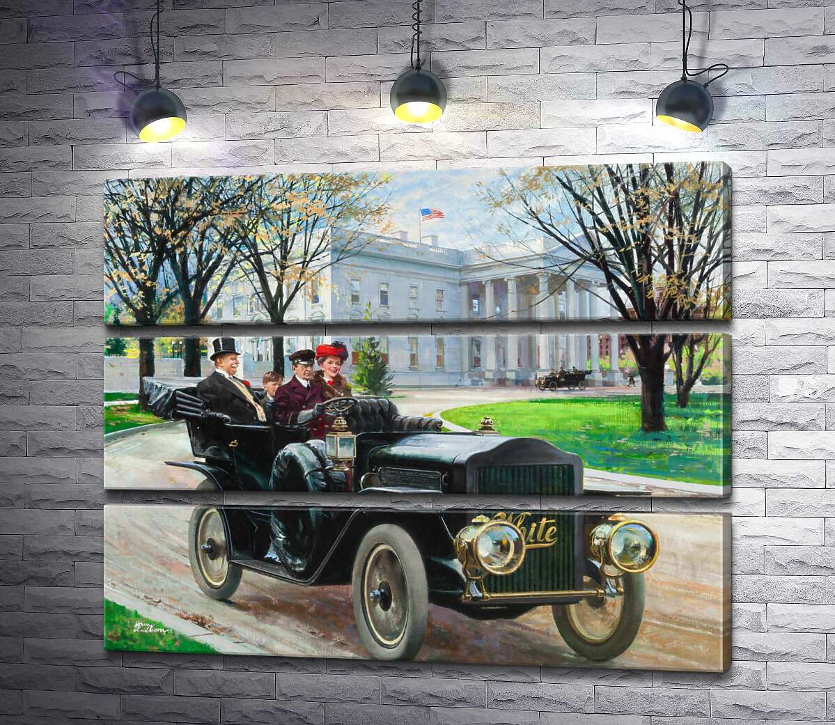 

Модульная картина ArtPoster Главный исполнительный директор отправляется на прогулку (The Chief Executive Goes For a Spin) - Гарри Андерсон (Harry Anderson) 130x102 см Модуль №13