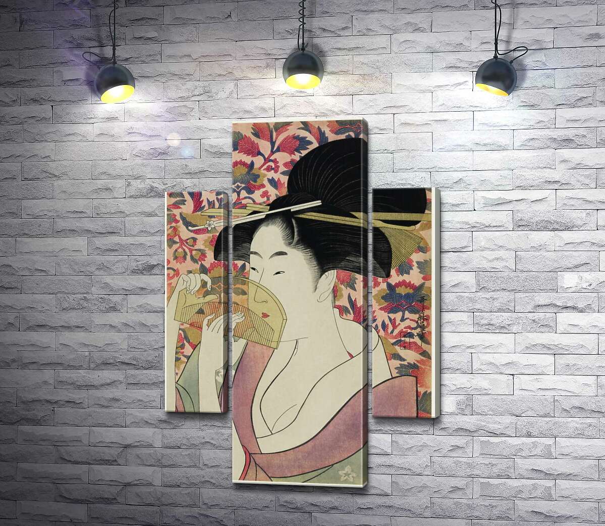 

Модульная картина ArtPoster Гребень - Китагава Утамаро (Kitagawa Utamaro) 80x120 см Модуль №7