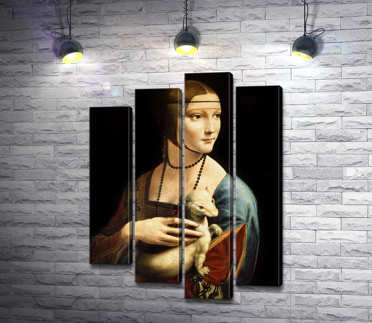 

Модульная картина ArtPoster Дама с горностаем (Dama con l'ermellino) - Леонардо да Винчи (Leonardo da Vinci) 80x110 см Модуль №21