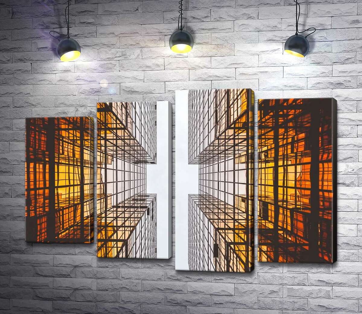 

Модульная картина ArtPoster Геометрия стеклянных небоскребов 132x89 см Модуль №21