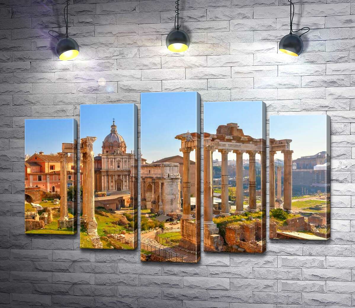 

Модульная картина ArtPoster Гарндиозность руин Римского форума (Forum Romanum) 130x86 см Модуль №26