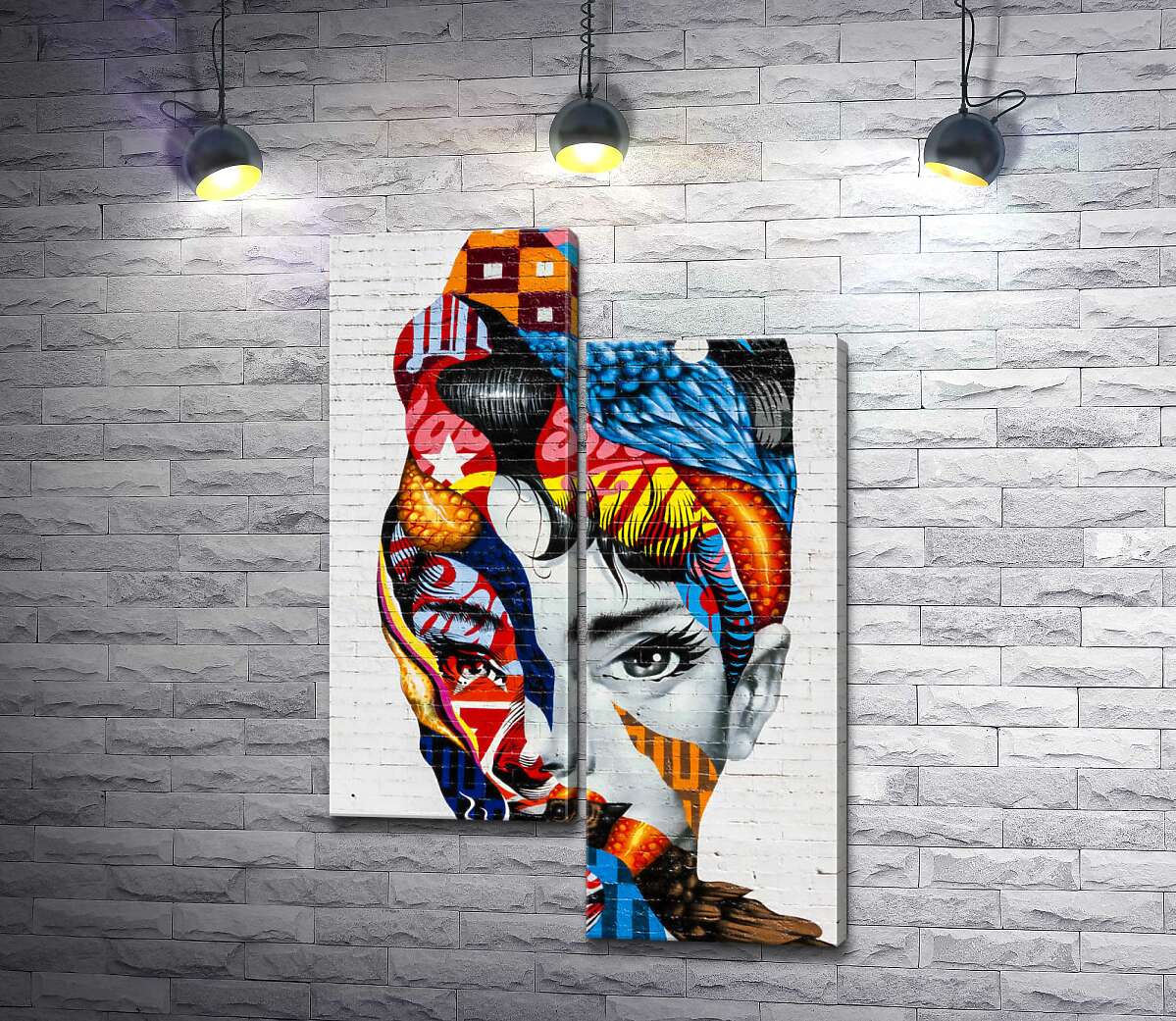 

Модульная картина ArtPoster Девушка на нью-йоркском мурале "В маленькой Италии" (In little Italy) 130x196 см Модуль №5