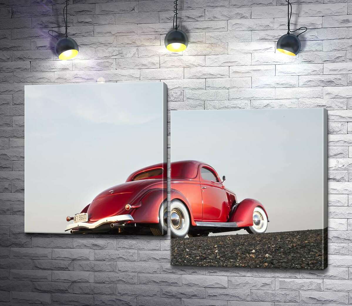 

Модульная картина ArtPoster Компактный автомобиль Ford Coupe штурмует вершину дороги 100x68 см Модуль №5