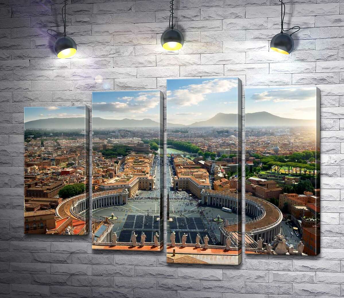 

Модульная картина ArtPoster Идеальная симметрия Площади Святого Петра (Saint Peter's Square) в Ватикане 80x59 см Модуль №21
